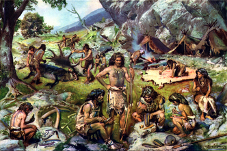 Encampment of late Paleolithic hunters