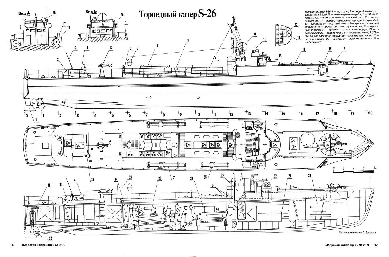 Чертежи торпедного катера для моделирования