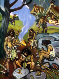 Cro-Magnons / Early modern humans encampment